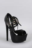 Liliana Patent Lucite Platform Heel