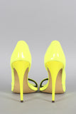 Neon Dorsay Open Toe Pump