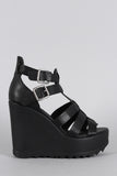 Wild Diva Lounge Caged Lug Sole Wedge