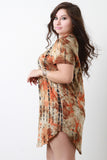 Jersey Knit Tie Dye Short Sleeves T-Shirt Dress