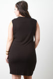 Jersey Knit Knotted Sleeveless Bodycon Mini Dress
